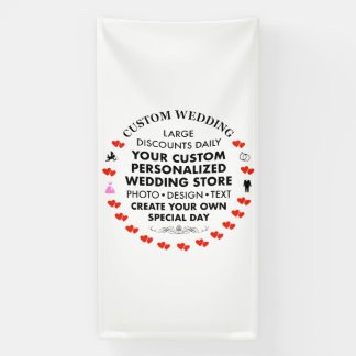 Aangepaste bruiloft welkom teken 8 'x 4' Vinyl Ban Spandoek