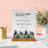 Aangepaste bruiloft Welkomstbord Rustiek Bos Acryl Bord (Huwelijk)