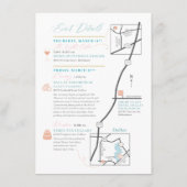 Aangepaste bruiloft Welkomstkaart Kaart: VOOR Jenn Informatiekaartje (Achterkant)