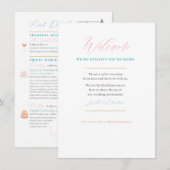 Aangepaste bruiloft Welkomstkaart Kaart: VOOR Jenn Informatiekaartje (Voorkant / Achterkant)