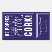 aangepaste bruiloft wijn fles label gepersonalisee (Voorkant)