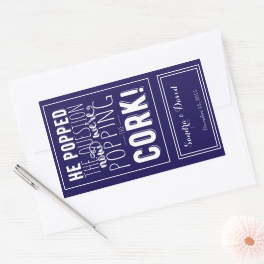 aangepaste bruiloft wijn fles label gepersonalisee (Envelop)