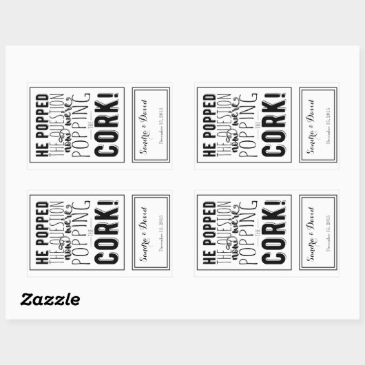 aangepaste bruiloft wijn fles label gepersonalisee (Vel)