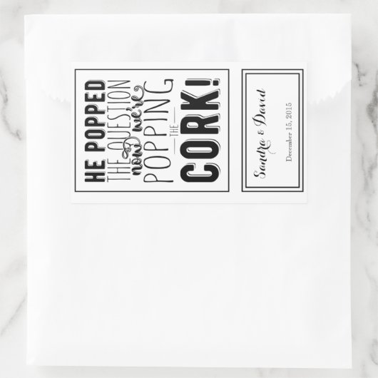 aangepaste bruiloft wijn fles label gepersonalisee (Tas)