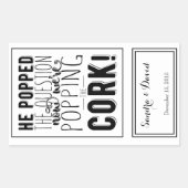 aangepaste bruiloft wijn fles label gepersonalisee (Voorkant)