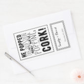 aangepaste bruiloft wijn fles label gepersonalisee (Envelop)