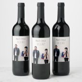 Aangepaste bruiloft wijn label etiket (Flessen)