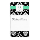 Aangepaste bruiloft wijn label Sjabloon (Voorkant)