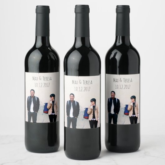 Aangepaste bruiloft wijn label wijn etiket (Flessen)