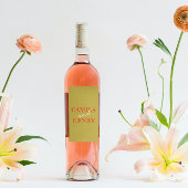 Aangepaste bruiloft wijn & mousserende wijn fles l wijn etiket