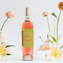 Aangepaste bruiloft wijn & mousserende wijn fles l wijn etiket