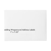 Aangepaste bruiloft Wraparound Adresetiketten 1"x7 Adreslabel Wikkel (Voorkant)
