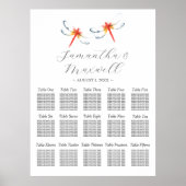 Aangepaste bruiloft zitgrafiek Waterverf Dragonfly Poster (Voorkant)