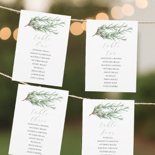 Aangepaste bruiloft Zitting Grafiek met Rosemary B Kaart