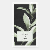 Aangepaste bruiloft - zwart servet (Voorkant)