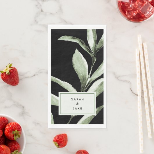 Aangepaste bruiloft - zwart servet (Insitu)