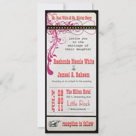 Aangepaste bruiloften kaart (Voorkant)