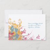 Aangepaste bruiloften RSVP kaartje (Achterkant)