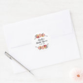Aangepaste Bruiloftsfeestbloem Ronde Sticker (Envelop)