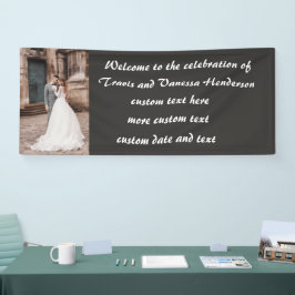 Aangepaste bruiloftsreceptie spandoek
