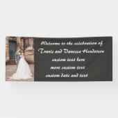Aangepaste bruiloftsreceptie spandoek (Horizontaal)