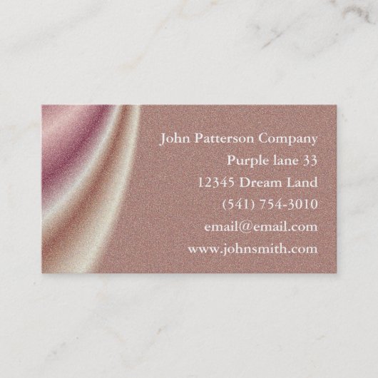 Aangepaste bruine abstracte draping naamkaart visitekaartje (Voorkant)