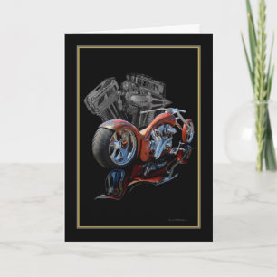 Aangepaste bruine chopper kaart