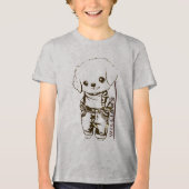 Aangepaste Bruine Grafische Naam T-Shirt Tri-Blend (Voorkant)