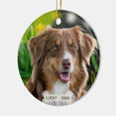 Aangepaste bruine herdershond foto keramisch ornament (Links)