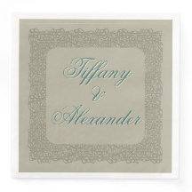 Aangepaste bruine kant, verfijnde elegantie servet