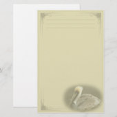 Aangepaste bruine Pelican Stationery Briefpapier (Voorkant / Achterkant)