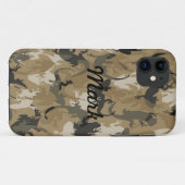Aangepaste Bruine Reptiel Camo iPhone 5 Hoesje (Achterkant (horizontaal))