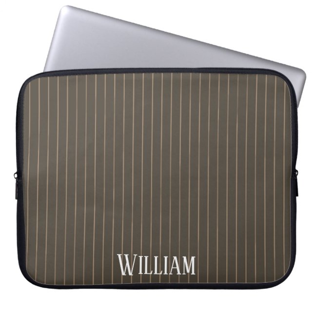 Aangepaste bruine retrorpes laptop sleeve (Voorkant)