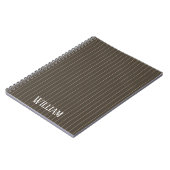 Aangepaste bruine retrorpes notitieboek (Linkerzijde)