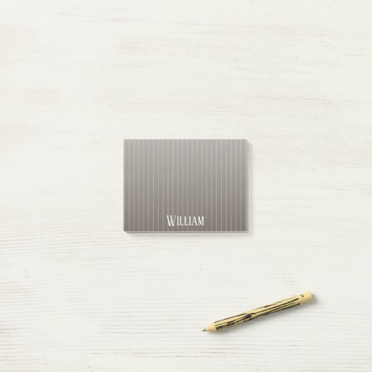 Aangepaste bruine retrorpes post-it® notes (Op bureau)