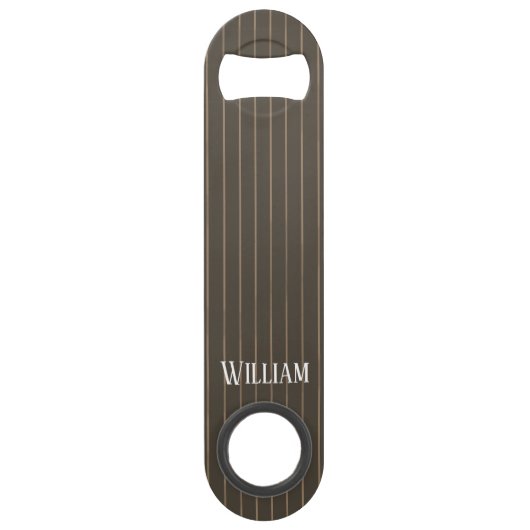 Aangepaste bruine retrorpes speed flessenopener (Voorkant)