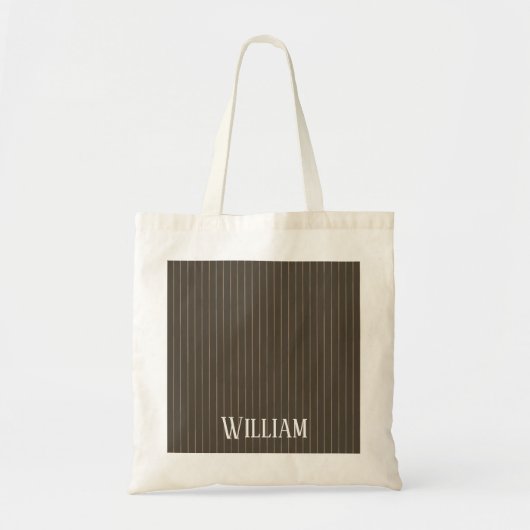 Aangepaste bruine retrorpes tote bag (Voorkant)