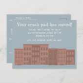 Aangepaste bruine stenen verhuis aankondiging brie (Voorkant / Achterkant)