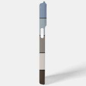 Aangepaste bruine Taupe Grey Stripes Art Case-Mate iPhone Case (Achterkant / Rechts)