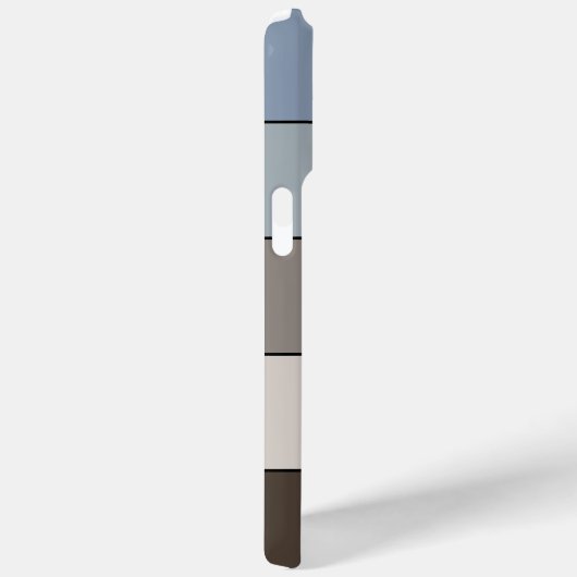 Aangepaste bruine Taupe Grey Stripes Art Case-Mate iPhone Case (Achterkant / Rechts)