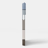 Aangepaste bruine Taupe Grey Stripes Art iPhone Hoesje (Rechterkant)