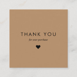 Aangepaste bruine typografie Business QR Code Dank Kortingskaartje