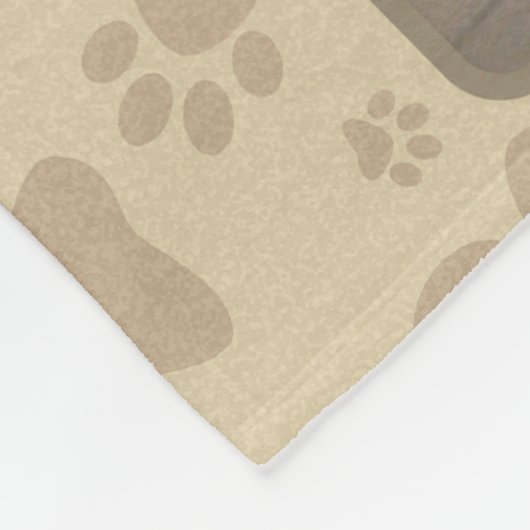 Aangepaste bruine verf afdrukken voor honden fleece deken (Hoek)