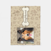 Aangepaste bruine verf afdrukken voor honden fleece deken (Voorkant)