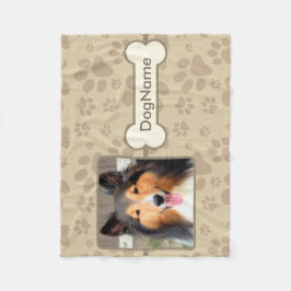 Aangepaste bruine verf afdrukken voor honden fleece deken