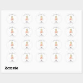 Aangepaste brunch en bubbels bruidsbruiloft bedank ronde sticker (Vel)