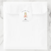 Aangepaste brunch en bubbels bruidsbruiloft bedank ronde sticker (Tas)