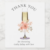 Aangepaste brunch en bubbels bruiloft brunch wijn etiket (Enkel label)