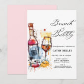 Aangepaste brunch en Bubbly Champagne Vrijgezellen Kaart (Voorkant / Achterkant)