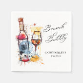 Aangepaste brunch en Bubbly Champagne Vrijgezellen Servet (Voorkant)